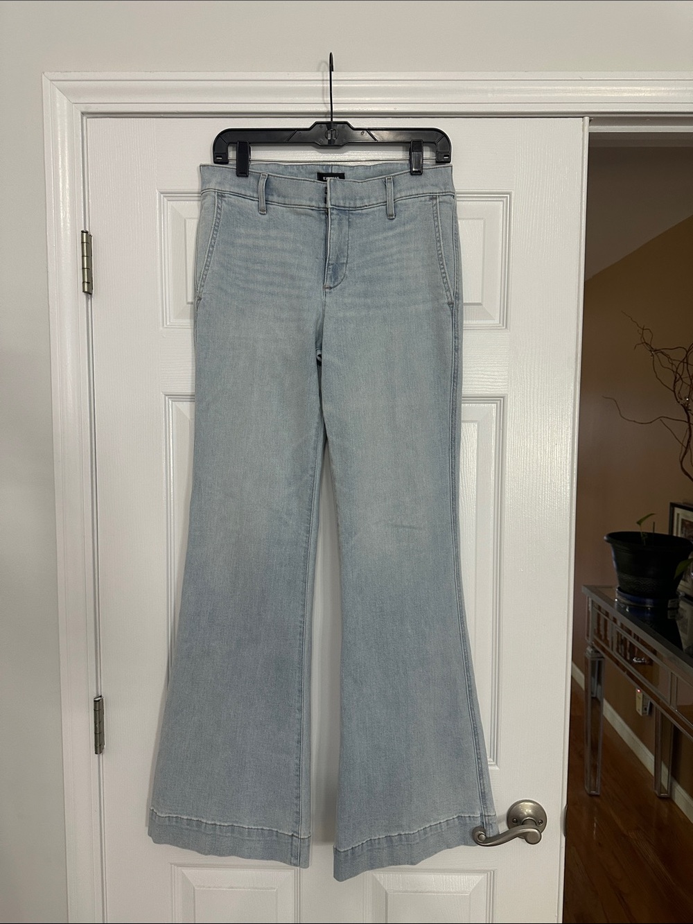 Express Light Blue Flared Jeans